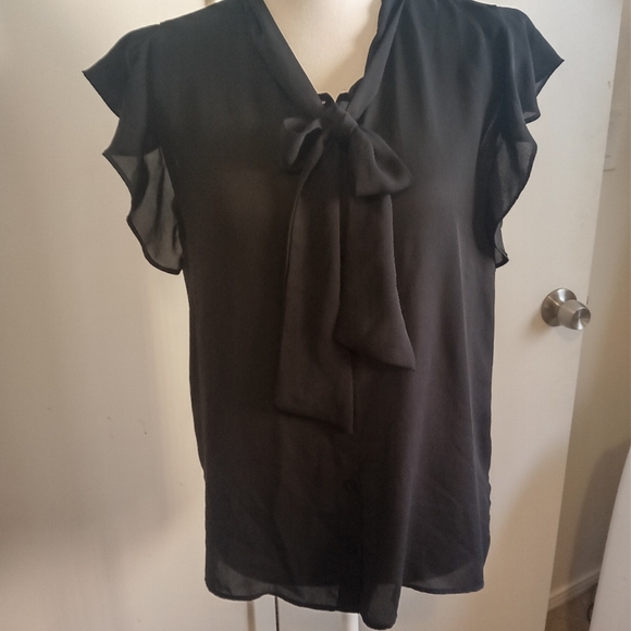 Zara basics collection Dress Blouse Women's Black Small - Picture 5 of 6